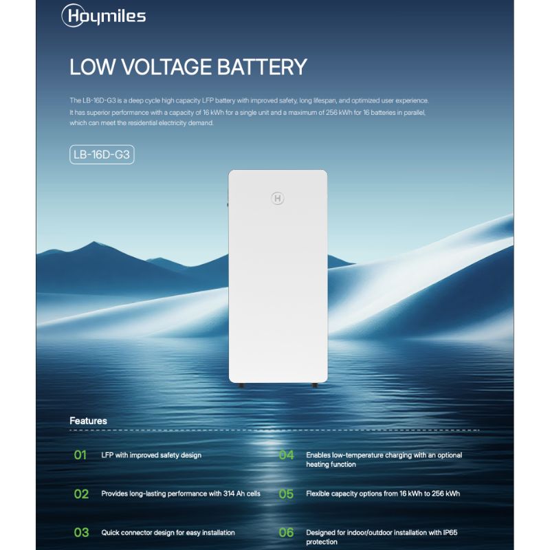 „Hoymiles“ 16 kWh žemos įtampos akumuliatorius