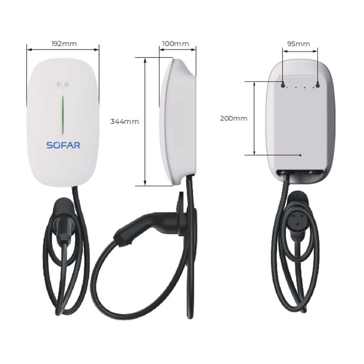 EV įkrovimo stotelė Sofar EV11K-AC-02 Wallbox 11kW (7m cable)