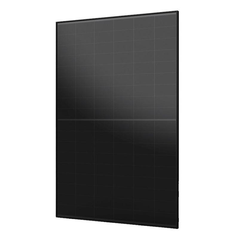 AIKO 465W fotovoltinis modulis, N tipo, 3,2 mm grūdintas stiklas, visiškai juodas, 30 mm rėmas, MC4-EVO2 jungtis, 1200 mm laidas