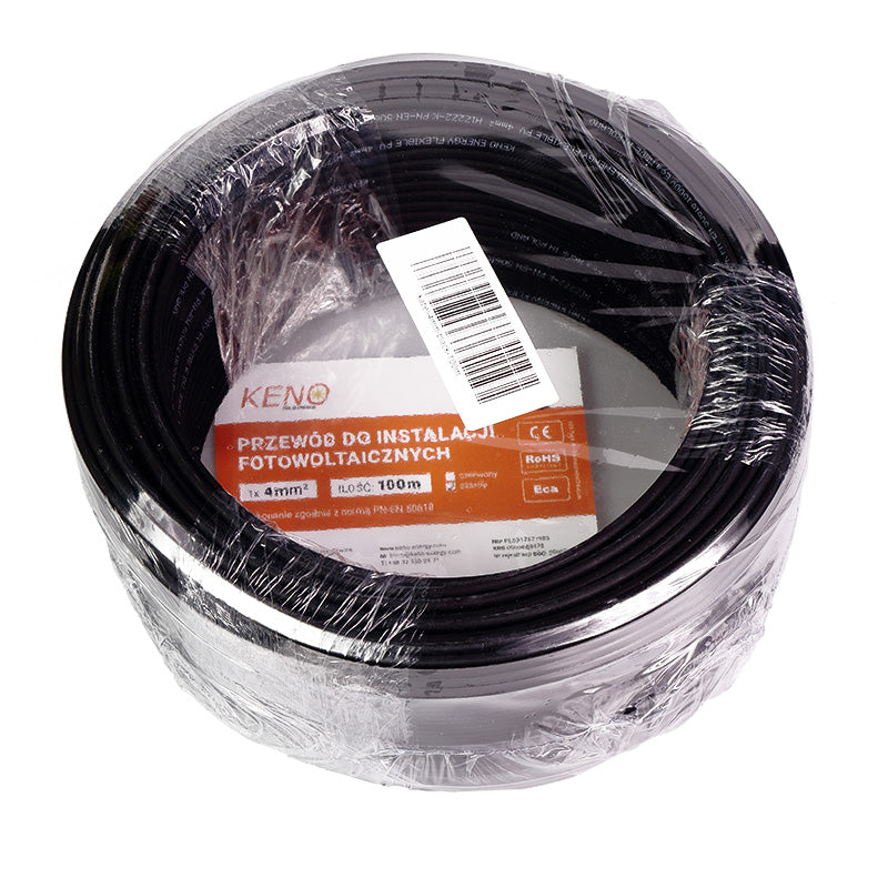 KENO kabelis 4mm² juodas paketas 100m