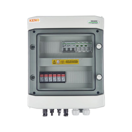DC+AC jungties plokštė su viršįtampių ribotuvu 1000V tipas 1+2, 2x PV string, 2x MPPT // limit. AC tipas 1+2, 32A 3-Ph