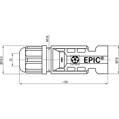MC4 jungtis LAPP EPIC SOLAR 4 M (male, 4-6 mm)