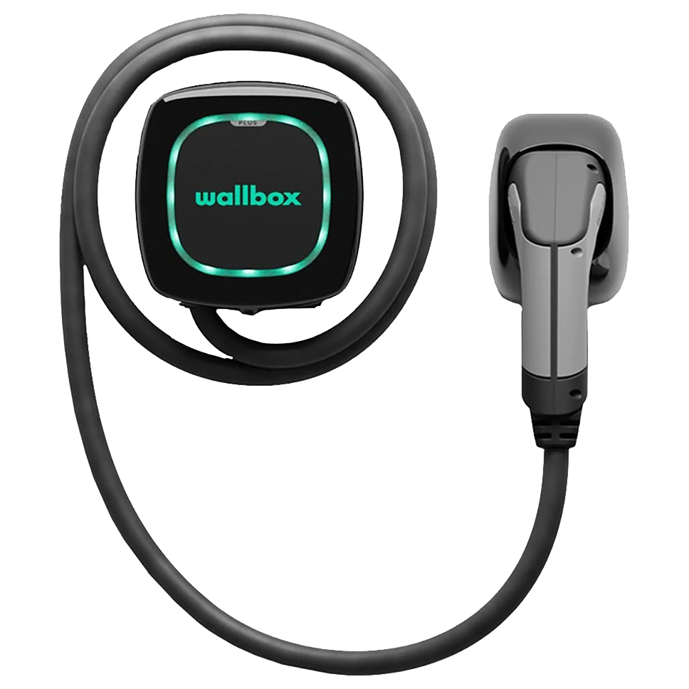 EV įkrovimo stotelė Wallbox Pulsar Plus 22kW (5m cable, Black/White)