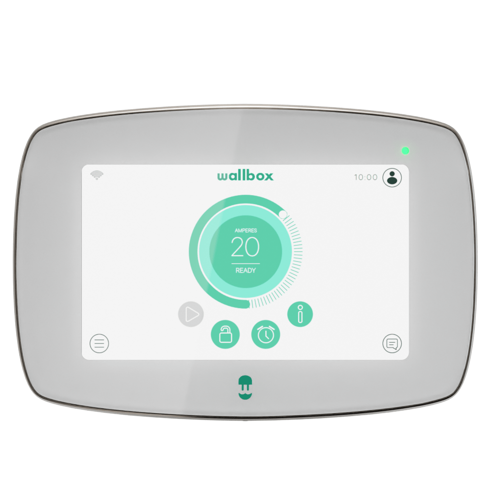EV įkrovimo stotelė Wallbox Commander 2 22kW (5m cable, Black/White)